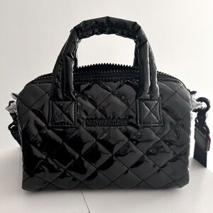 MZ Wallace Black Lacquer Mini Satchel NWT